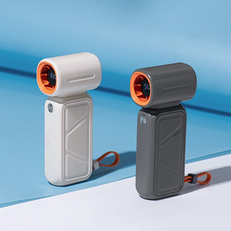 H06 8000mAh 16W High-Speed ​​Turbo Handheld Fan na may Power Bank Function - Guangdong Hexu Technology Co., Ltd.