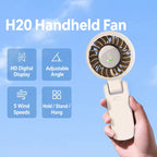 Ventilador de mano con pantalla digital plegable H20 - vista detallada del producto 4