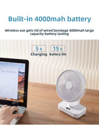 Ventilador de escritorio recargable D606Y 3600mAh - vista detallada del producto 5