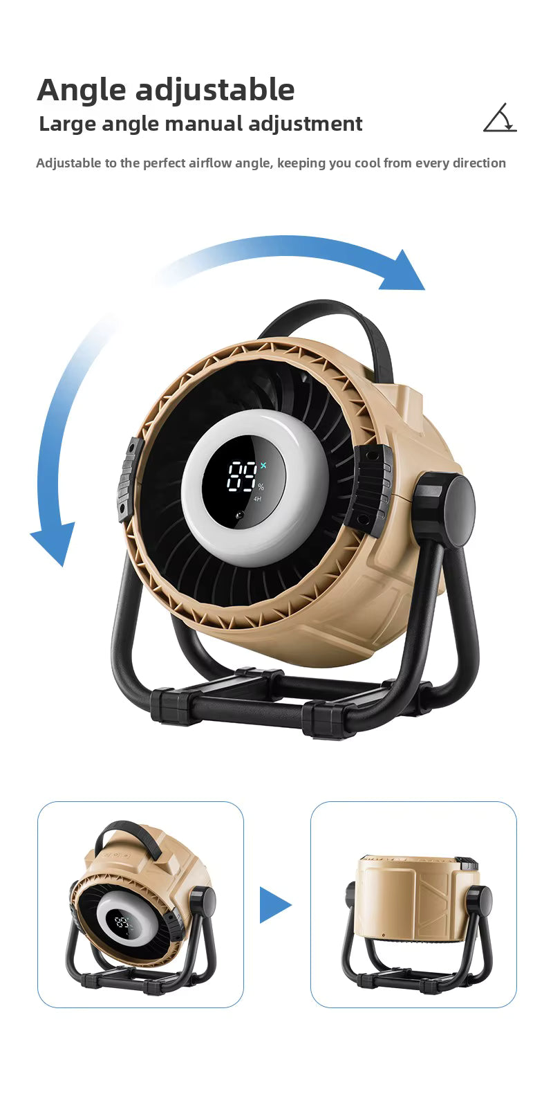 Ventilador de camping recargable H10Y 20000mAh – vista detallada del producto 18