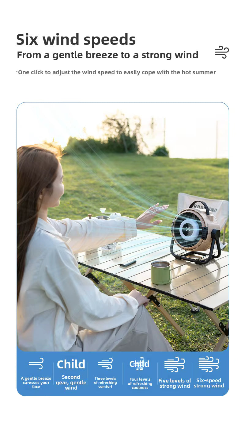 Ventilador de camping recargable H10Y 20000mAh – vista detallada del producto 19
